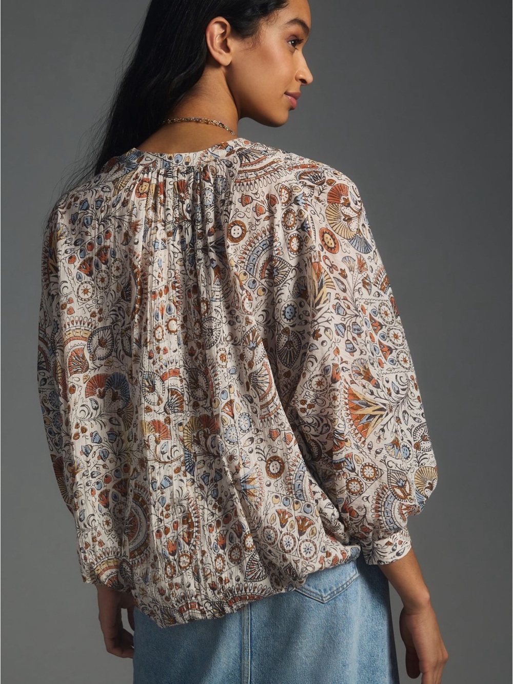 By Anthropologie Tie-Front Blouse - Picture 2 of 6
